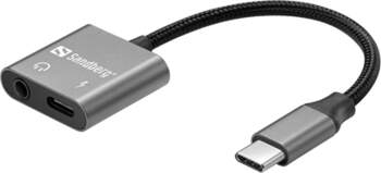 Adapter USB Sandberg USB-C - Jack
