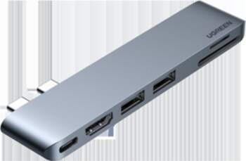 Ugreen CM380 6-in-1 USB centrmezgls |
