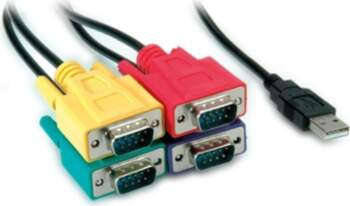 Adapteris USB2.0 > 4 x