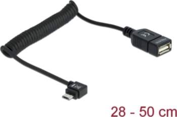 Delock Cable USB micro-B male angled