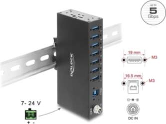 Delock Industry Hub 7 x USB