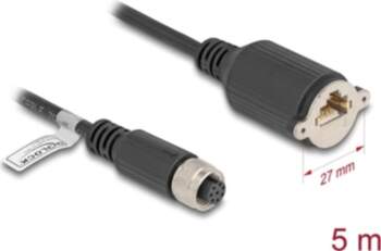 Delock M12 Cable A-coded 8 pin