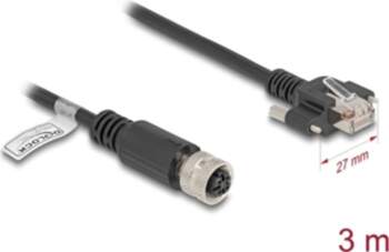 Delock M12 Cable D-coded 4 pin