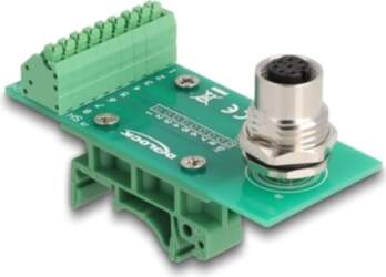 Delock M12 Transfer Module Adapter A-coded