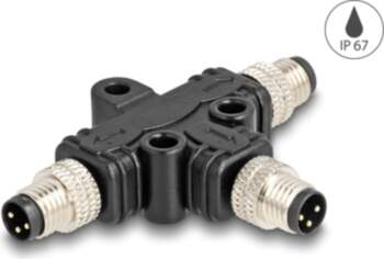 Delock M8 T-Splitter A-coded 3 pin