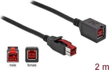 Delock PoweredUSB extension cable 24 V
