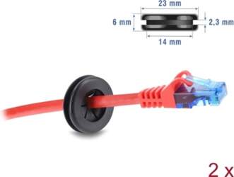 Delock Rubber Cable Bushing round Ø