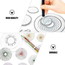ILike 28pcs Spiral Drawing Ruler Set