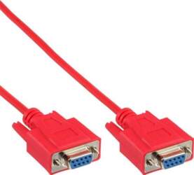 InLine DB-9 - DB-9, 2m, Czerwony