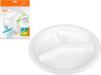 NJB Three-section plates, made of cellulose