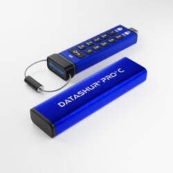 Pendrive iStorage datAshur PRO+C 128GB Niebieski