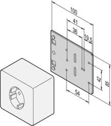 Schroff Mounting Plate for Single Sockets