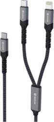 Swissten Textile 2in1 USB-C / Lighting