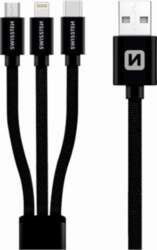 Swissten Textile Universal 3in1 USB-C /
