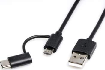 USB 2.0 kabelis microB M