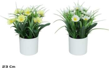 Artificial Daisy-Grass In Pot 23 cm