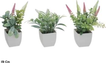 Artificial Pot Herbs Set 19 cm