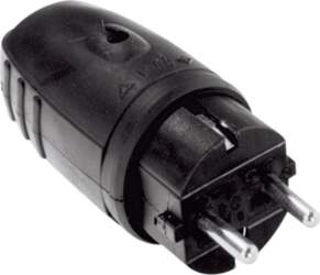Bachmann rubber earthing contact plug, black