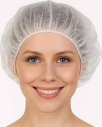 Cepurīte BOUFFANT, FORPUS, PP, 53cm, balta