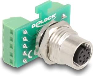 Delock M12 Transfer Module Adapter A-coded