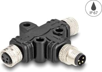 Delock M8 T-Splitter A-coded 4 pin