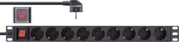 InLine 19" Socket strip, 9-way protective