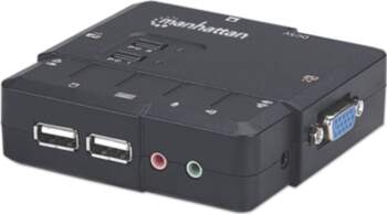 Manhattan KVM Switch Compact 2-Port, 2x