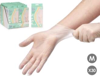 Set of 30 nitrile gloves size