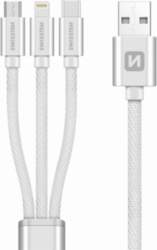 Swissten Textile Universal 3in1 USB-C /