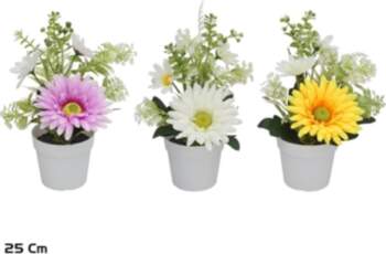 Artificial Gerbera Mix Pot 25 cm