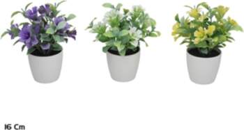 Artificial Lilies-Tea Leaf Pot 16 cm