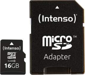Intenso microSDHC 16GB C10 with Adapter