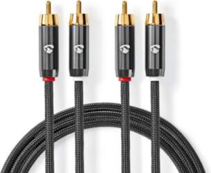 Kabelis Nedis 2x RCA - 2x