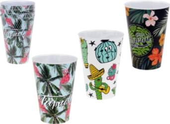 Plastic cups set, 4 pcs, 400
