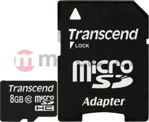 SD microSD Card 8GB Transcend SDHC