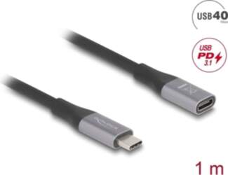 USB 40Gbps Cable, TypeC, M/F, PD3
