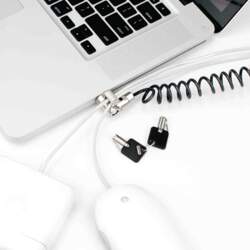 Compulocks T-bar Security Keyed Coiled Cable