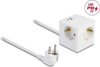 Delock Extension Socket Cube 3-way with