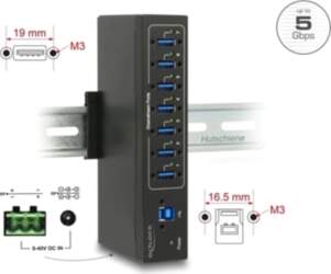 Delock External Industry Hub 7 x