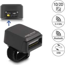 Delock Ring Barcode Scanner 1D and