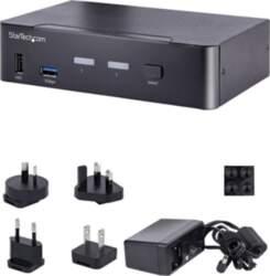 Przecznik StarTech KVM 2 Port USB-C