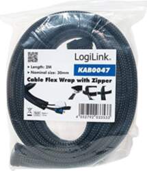 Logilink Cable FlexWrap with Zipper, 1m