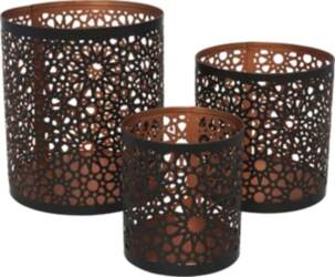 Set of 3 Lanterns, Black And