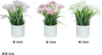 Artificial Lily In Pot 23 cm