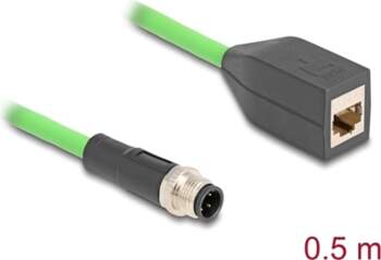 Delock M12 Cable D-coded 4 pin