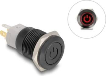 Delock Push Switch for Installation black