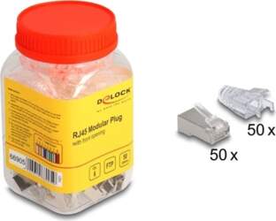 Delock RJ45 Modular Plug with front