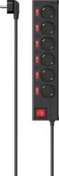 Hama Multiple Socket 6-fold blck individually