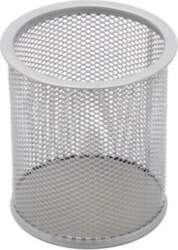 Pencil case Forpus, round, silver, empty