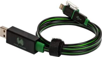 Realpower Datenkabel LED grün       micro-USB auf